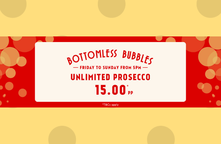 bottomless proescco at cafe rouge