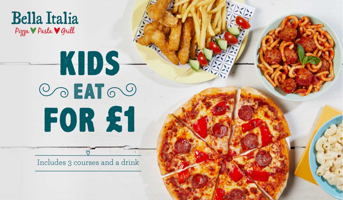 Kids eat £1 bella Italia